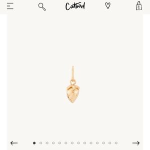 Catbird Gold Strawberry Pendant